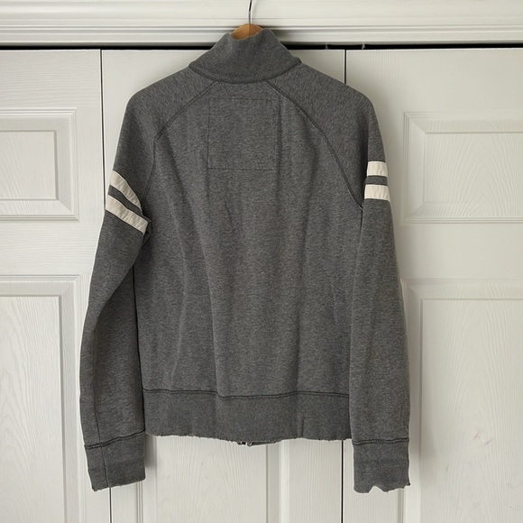 Hollister Riders Laguna Sweatshirt Zip Front Vintage Distressed Medium Gray Y2K - Picture 2 of 15